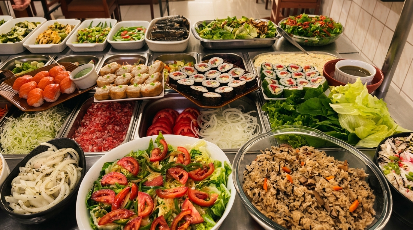 Buffet Completo e Culinária Nipo-Brasileira - Restaurante Yassunaga